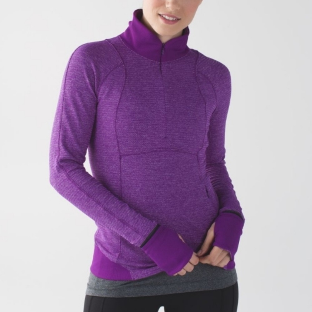 Lululemon Violet Purple Runderful 1/2 Zip 4 EUC!
